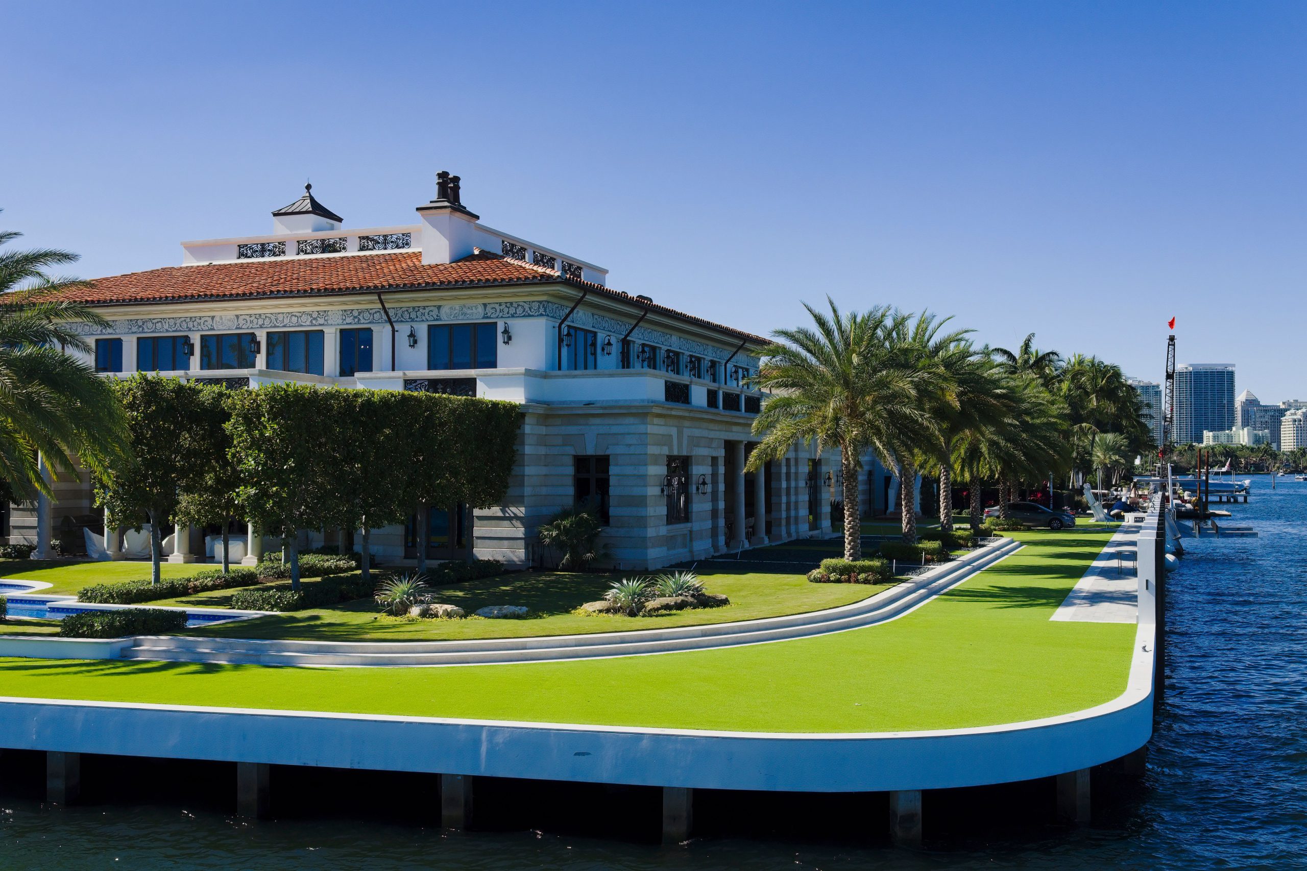 Magnifique manoir waterfront palmiers Floride